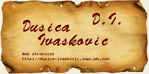 Dušica Ivašković vizit kartica
